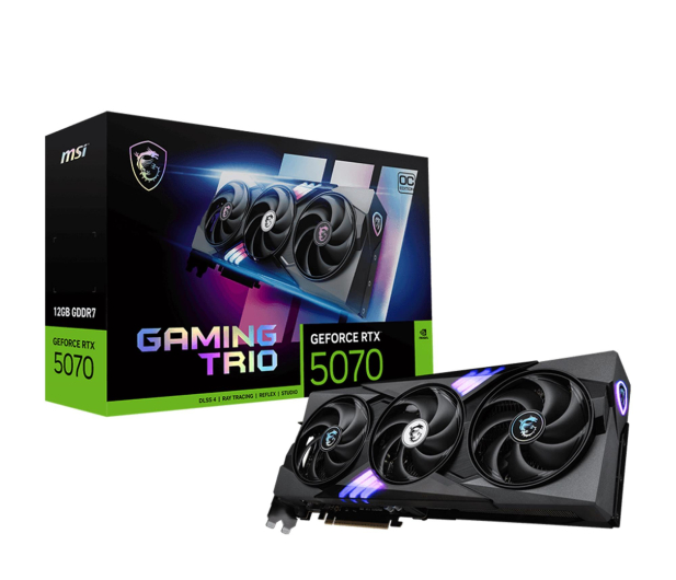 MSI GeForce RTX 5070 Gaming Trio OC 12GB GDDR7 DLSS4 - 1318500 - zdjęcie